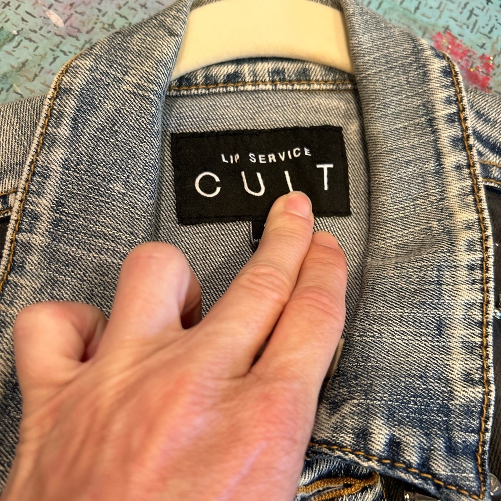 Denim Studded Jacket - Picture 6 of 8